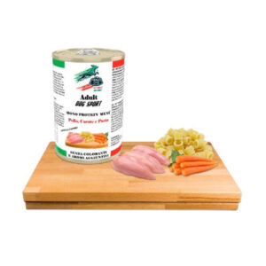 Hrana umeda Dog Sport Pui, Morcovi Și Paste 400g